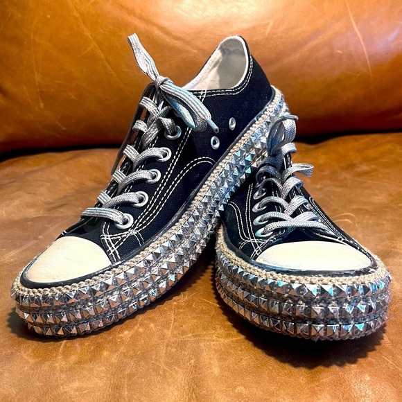Shoes - Studded Black 6.5 (runs big, I am an 8 and they fit) Converse Style Tennis Shoe